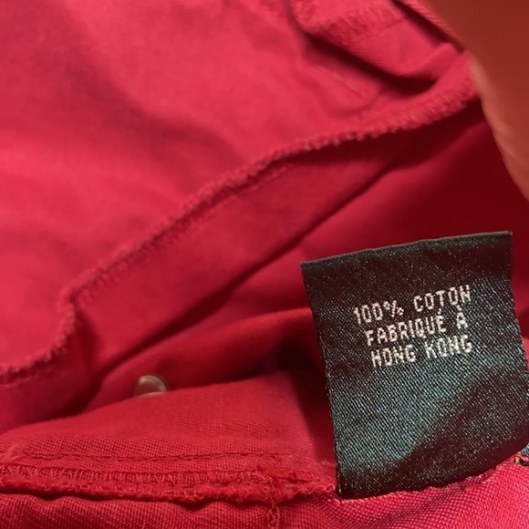 Lauren Ralph Lauren Women’s Red Trucker Jacket Size Petite Small - Picture 9 of 14